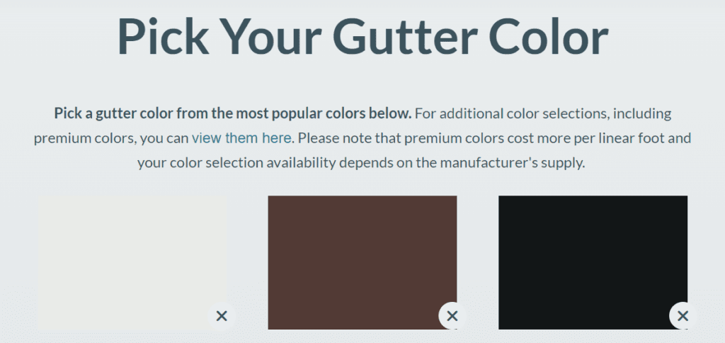 pick gutter color